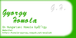gyorgy homola business card